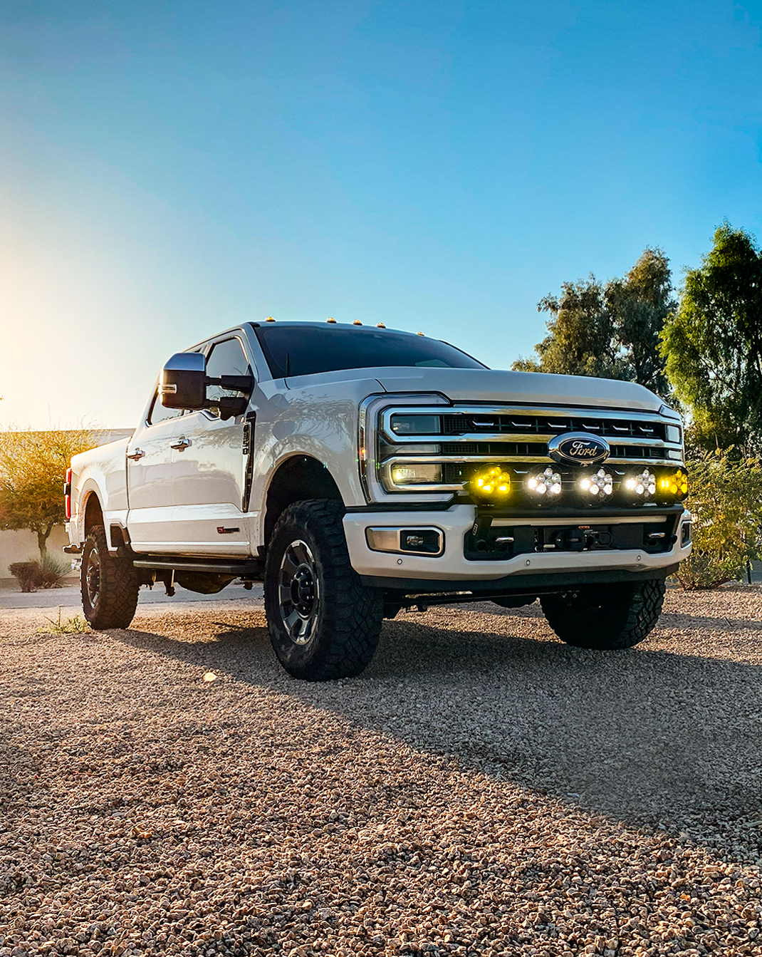 Foutz Motorsports Front Light Mount Kit (Stock Bumper) 2017-2026 Ford F-250 Super Duty