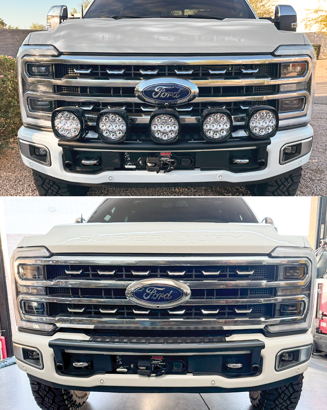 Foutz Motorsports Front Light Mount Kit (Stock Bumper) 2017-2026 Ford F-250 Super Duty