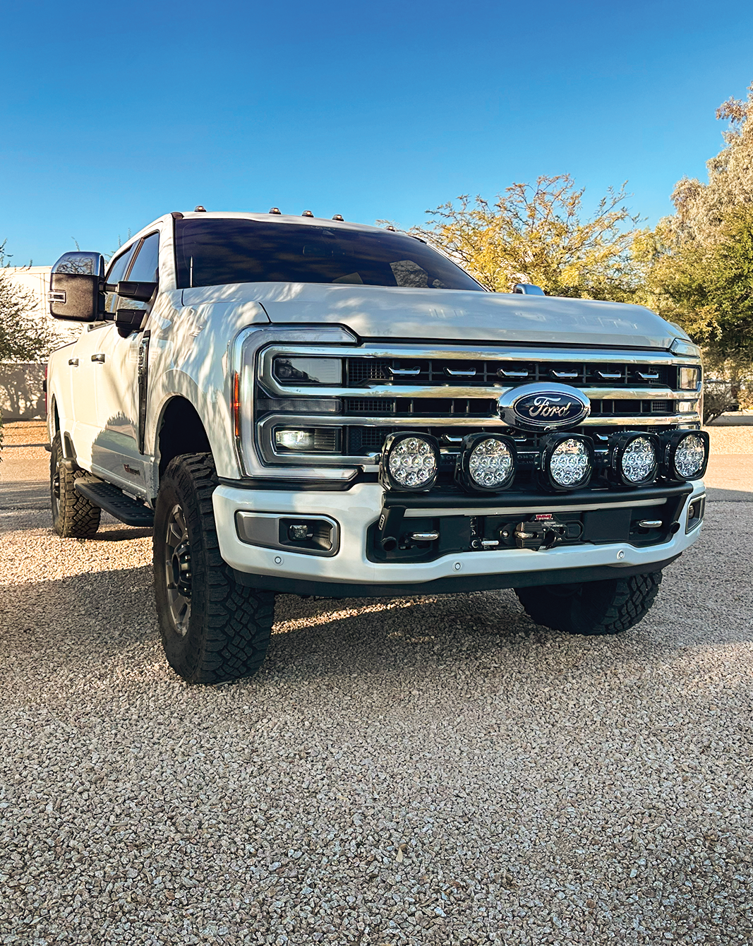 Foutz Motorsports Front Light Mount Kit (Stock Bumper) 2017-2026 Ford F-250 Super Duty