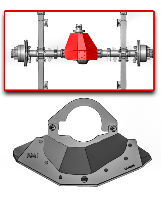 Foutz Motorsports Rear Differential Skid Plate, Dana M275 / M300 Rear Axle 2017-2027 Ford F-250/F-350 Super Duty