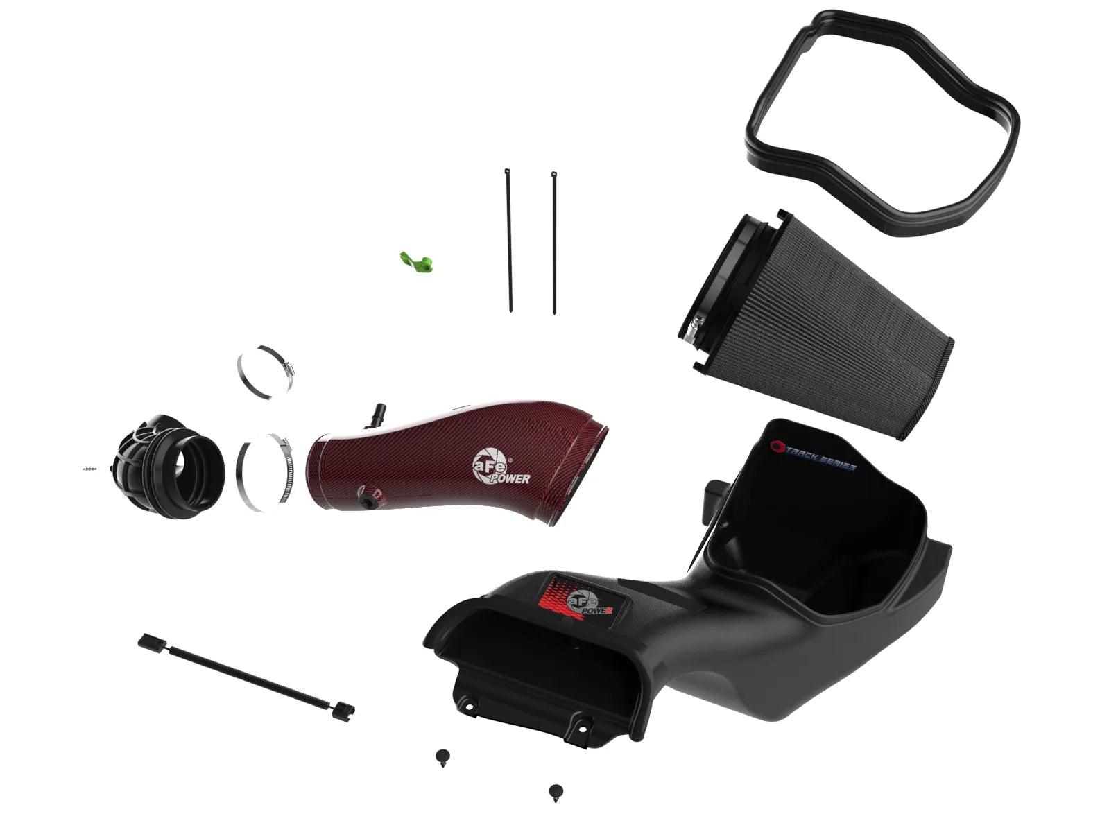 2023+ Ford F-150 Raptor R Track Series Red Kevlar Carbon Fiber Cold Air Intake System w/ Black Pro 5R Filter - Apollo Off-Road