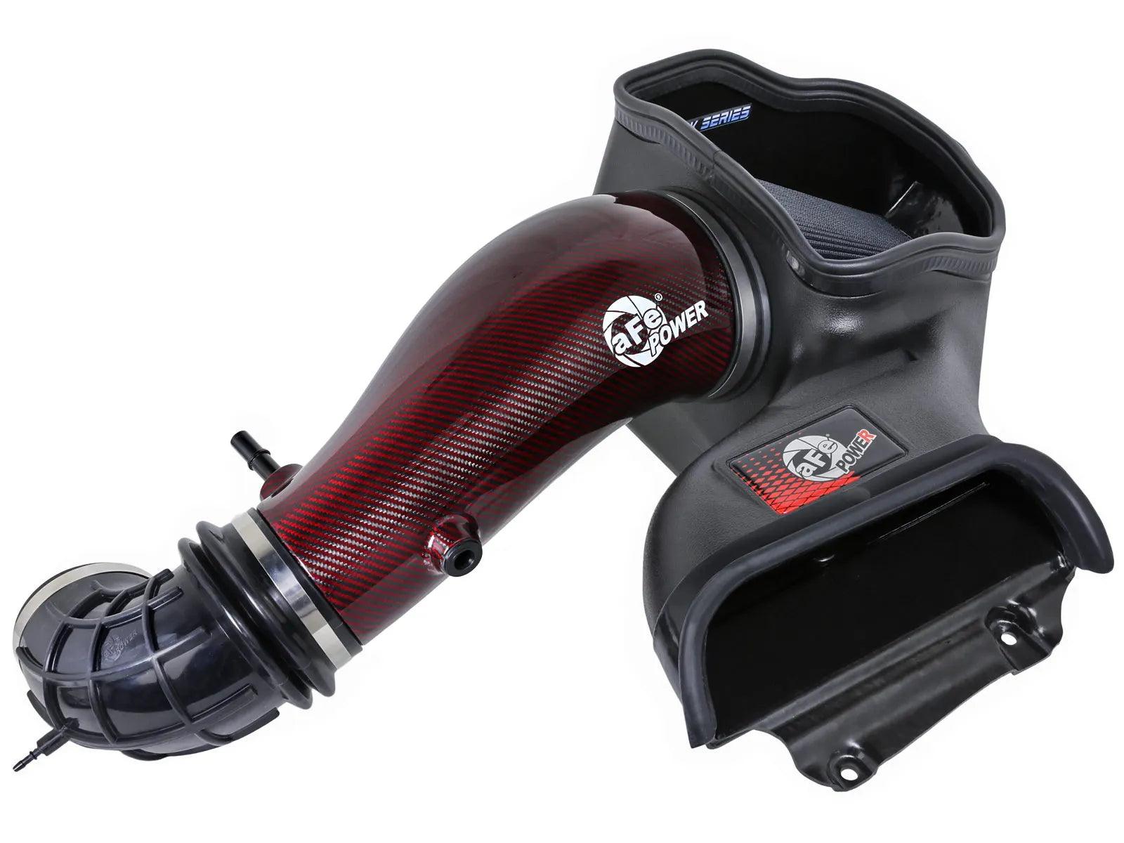 2023+ Ford F-150 Raptor R Track Series Red Kevlar Carbon Fiber Cold Air Intake System w/ Black Pro 5R Filter - Apollo Off-Road