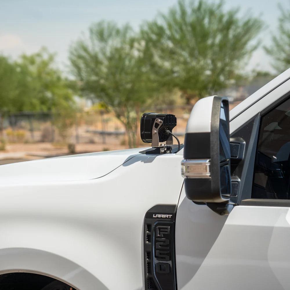 2023+ Ford Super Duty A-Pillar Light Mounts - Apollo Off-Road