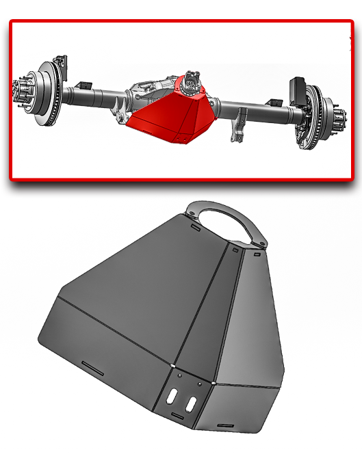 Foutz Motorsports Rear Differential Skid Plate, Sterling 11.6 Rear Axle 2023-2027 Ford F-250/F-350 Super Duty