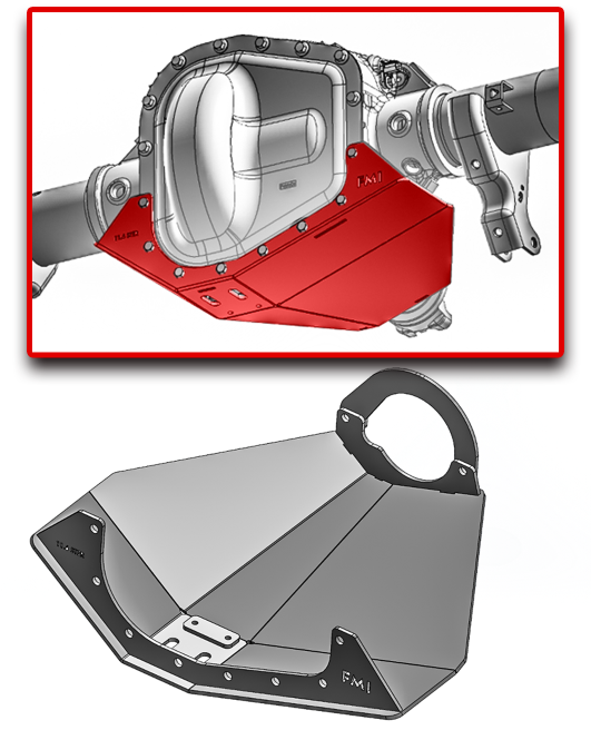Foutz Motorsports Rear Differential Skid Plate, Sterling 11.6 Rear Axle 2023-2027 Ford F-250/F-350 Super Duty