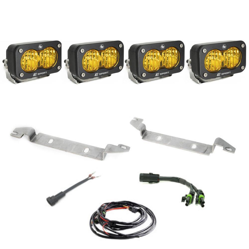 2023+ Toyota Sequoia S2 Sport Fog Pocket Kit (Wide Cornering; Baja Amber) - Apollo Off-Road