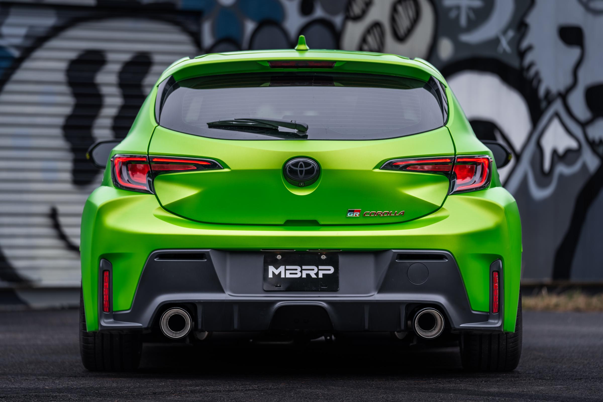 2023-Up Toyota Corolla GR 1.6L Armor Pro T304 Stainless Steel 3 Inch Cat-Back Dual Split Rear with Burnt End Tips - Apollo Off-Road