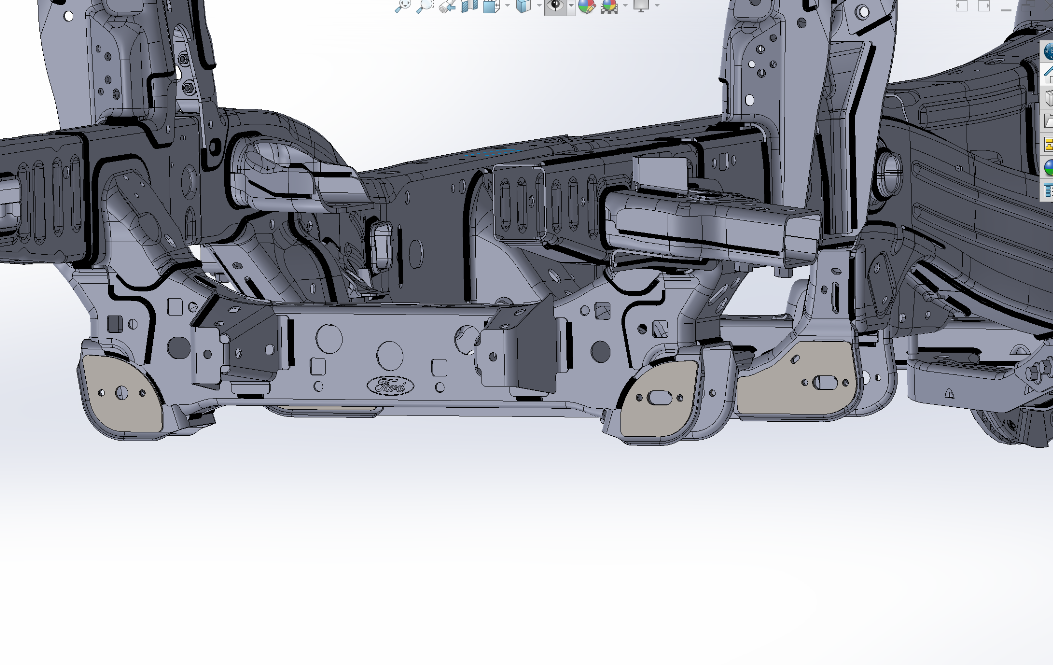 Foutz Motorsports Lower Arm Pivot Gusset kit - with fixed holes - Slot Delete kit 2024-2026 Ford Ranger Raptor