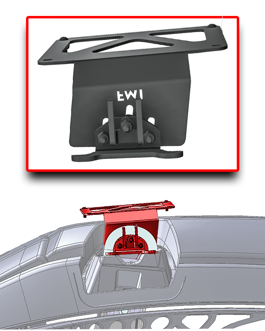 Foutz Motorsports Front Tow Hook License Plate Mount 2024-2027 Ford F-150