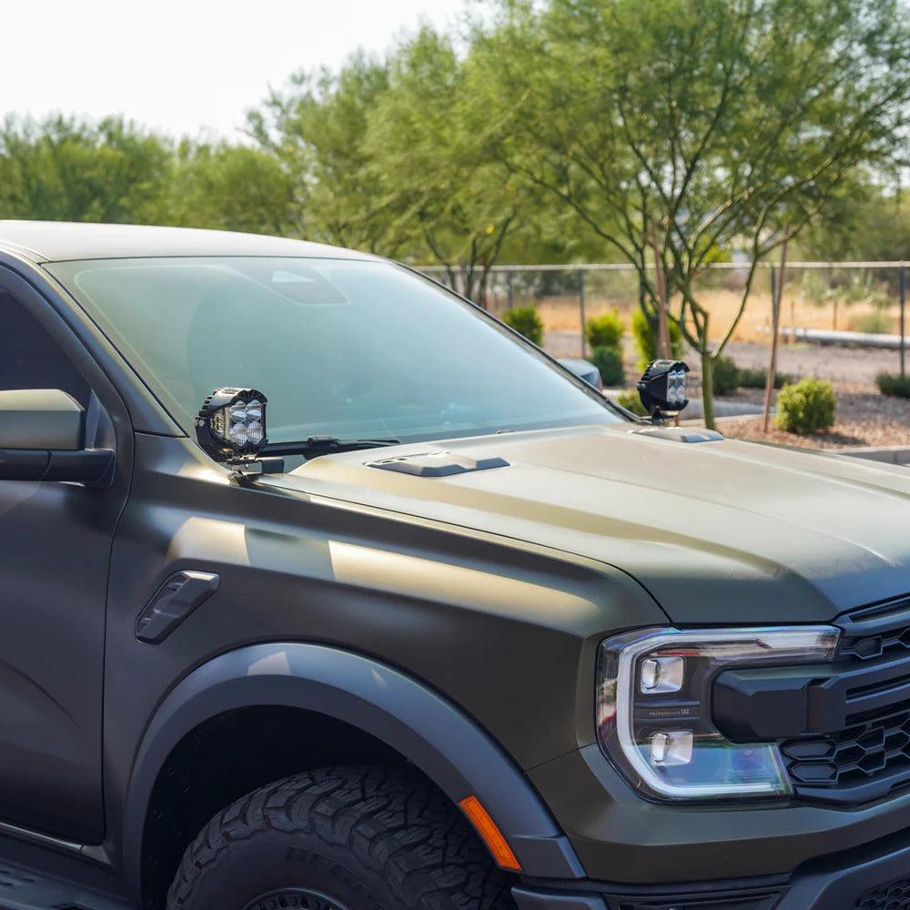 2024+ Ford Ranger/Ranger Raptor A-Pillar Light Mounts - Apollo Off-Road
