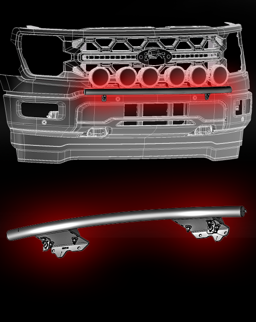 Foutz Motorsports Front Light Mount (stock bumper) 2024-2027 Ford F-150