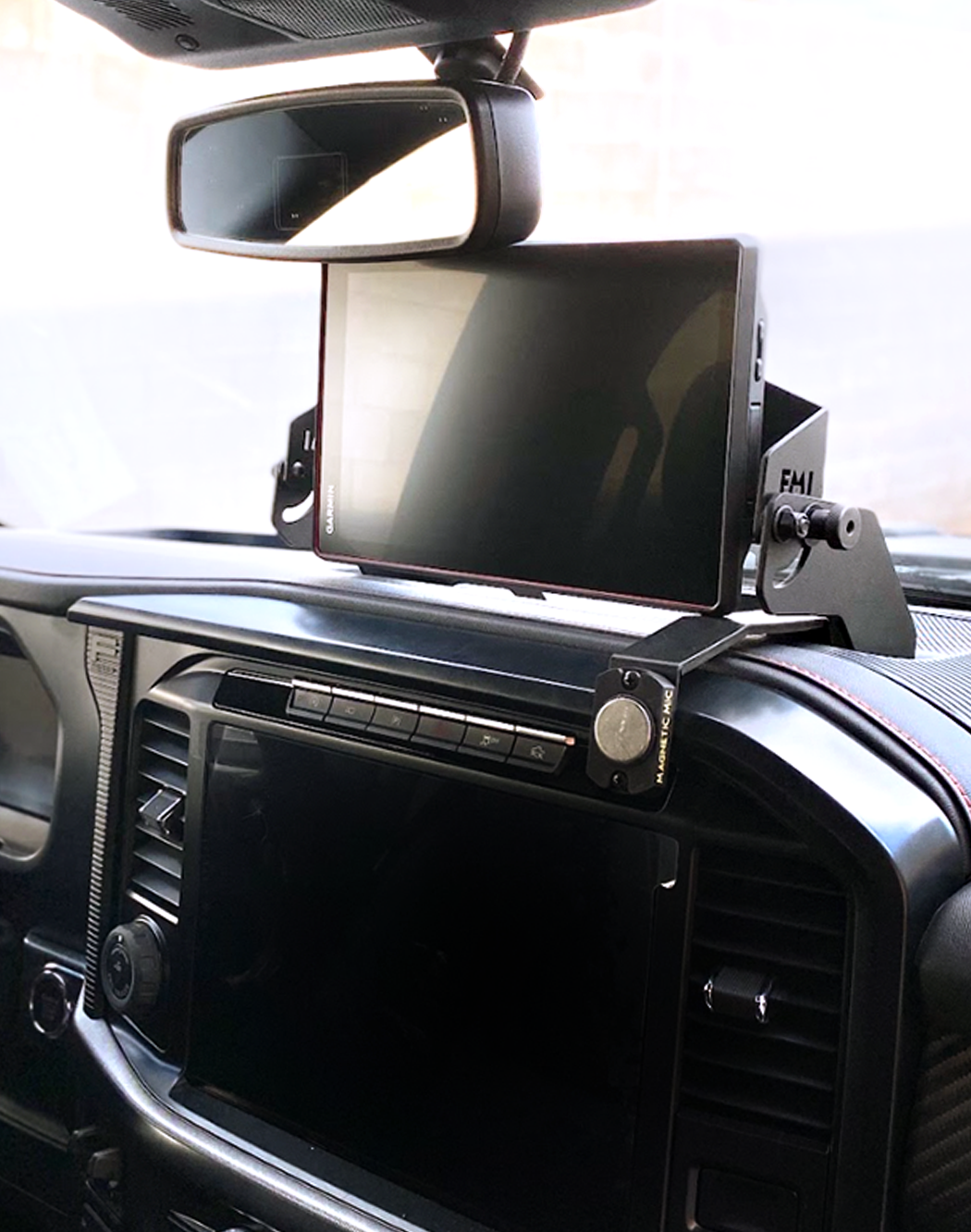 Foutz Motorsports Center Dash Fold Down GPS mount - Garmin TREAD XL 2024-2026 Ford F-150 Raptor 2024-2026 Ford F-150 2024-2026 Ford F-150 Raptor R