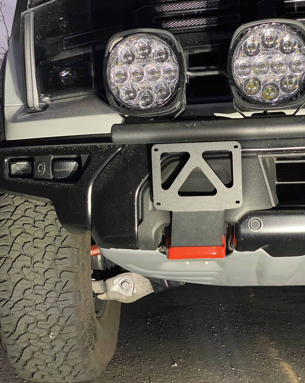 Foutz Motorsports Front Tow Hook License Plate Mount 2024-2026 Ford F-150 Raptor 2024-2026 Ford F-150 Raptor R