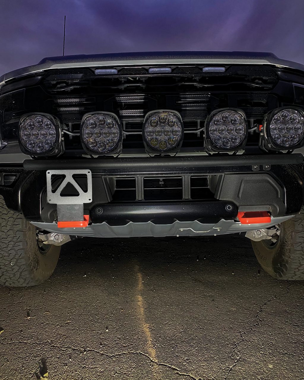 Foutz Motorsports Front Tow Hook License Plate Mount (Modular Bumper) - 2024+ Ford F-150 Raptor 37PP and Raptor R