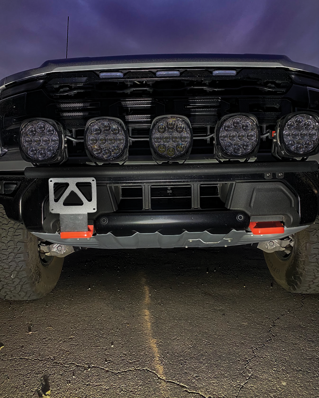 Foutz Motorsports Front Tow Hook License Plate Mount 2024-2026 Ford F-150 Raptor 2024-2026 Ford F-150 Raptor R