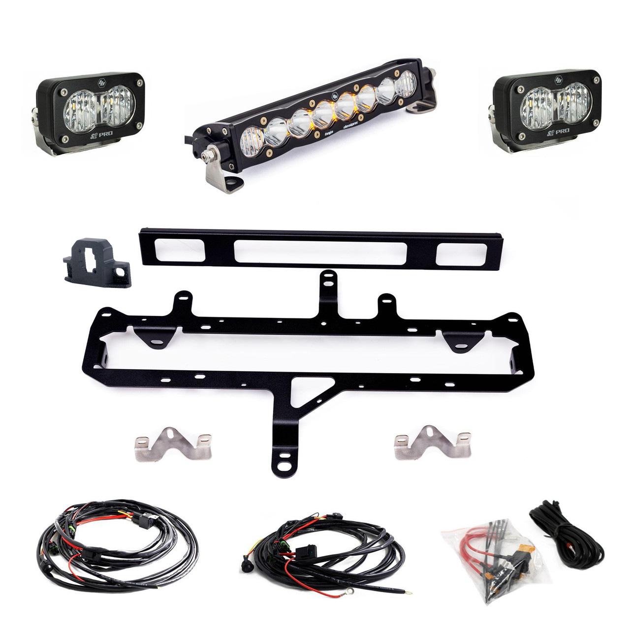 2024+ Toyota Tacoma S8 10" Light Bar / S2 Pro TRD Pro Grille Conversion Light Kit - Apollo Off-Road