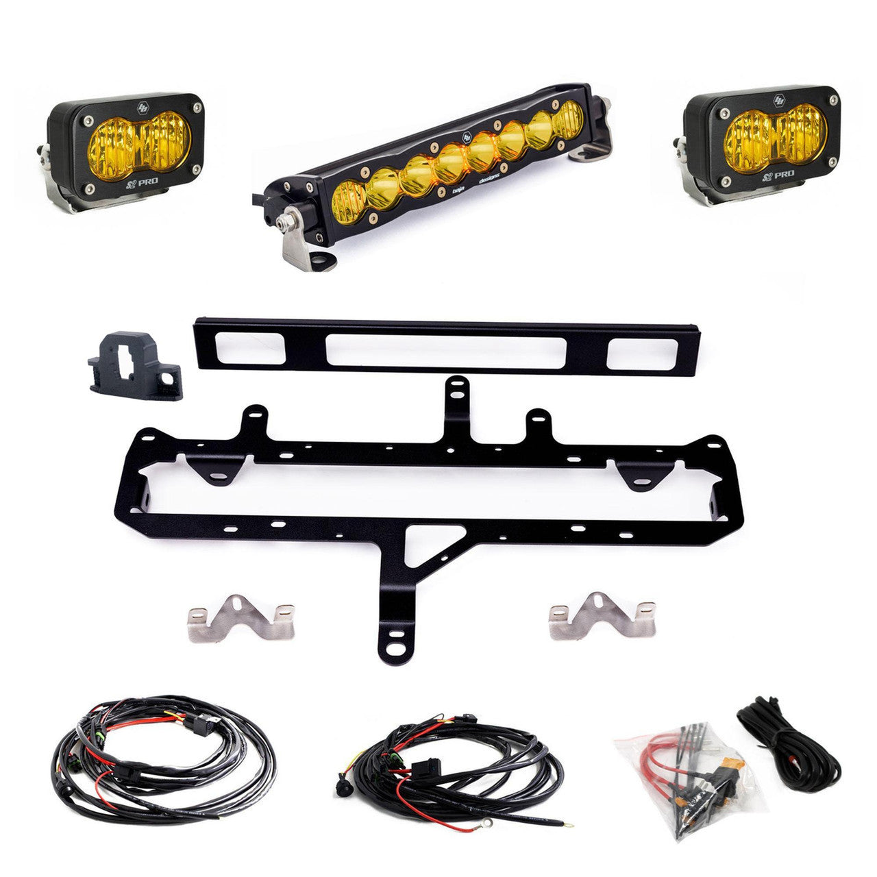 2024+ Toyota Tacoma S8 10" Light Bar / S2 Pro TRD Pro Grille Conversion Light Kit - Apollo Off-Road