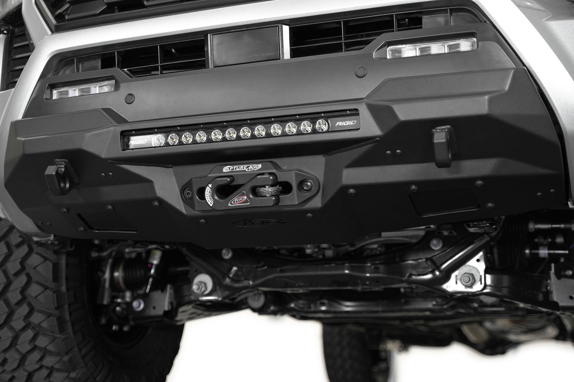 2024 Toyota Tacoma Stealth Center Mount Winch Front Bumper - Apollo Off-Road