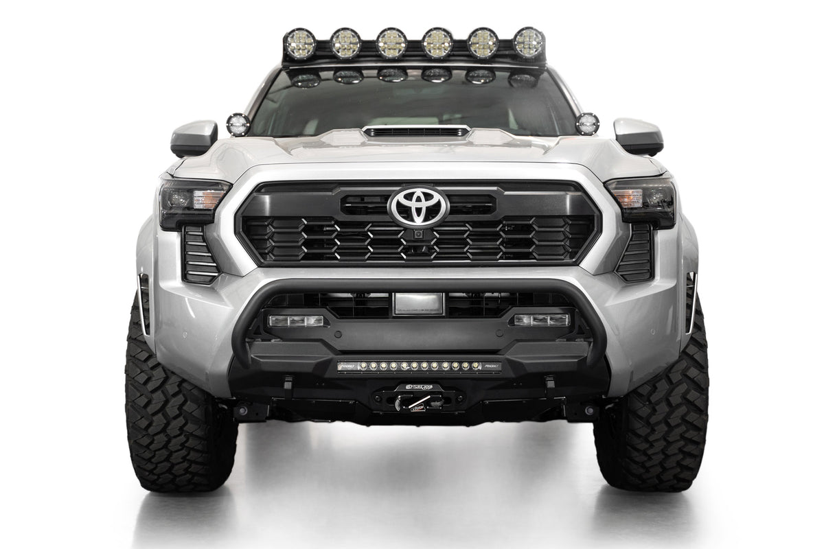 2024+ Toyota Tacoma Stealth Center Mount Winch Front Bumper With Top Hoop - Apollo Off-Road