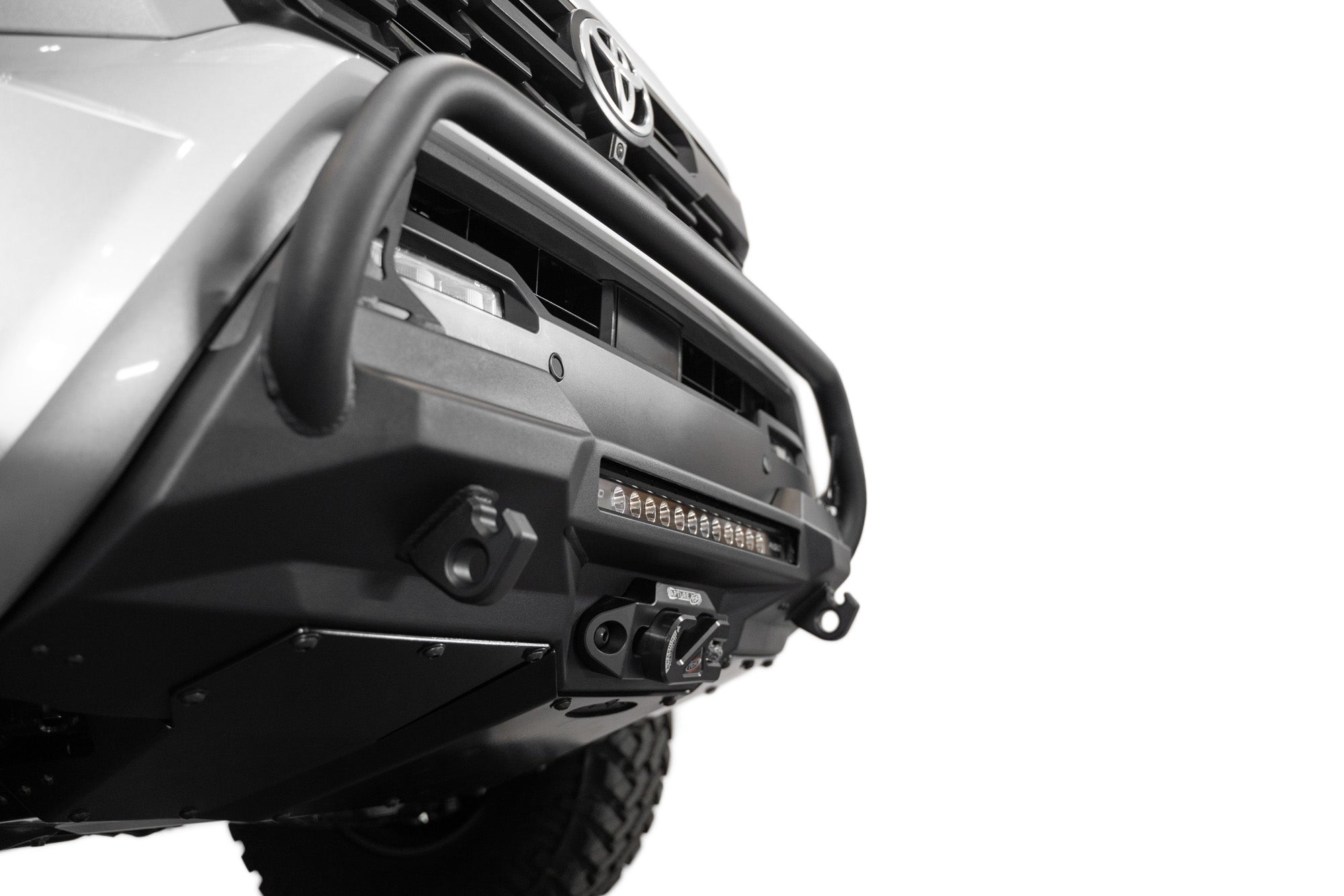 2024+ Toyota Tacoma Stealth Center Mount Winch Front Bumper With Top Hoop - Apollo Off-Road