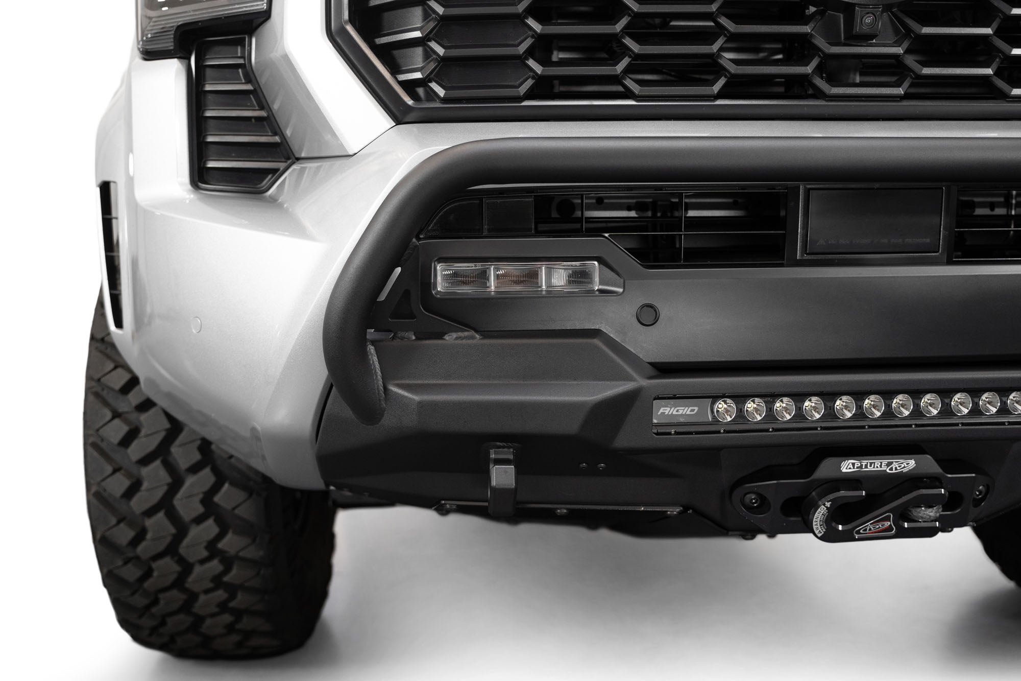2024+ Toyota Tacoma Stealth Center Mount Winch Front Bumper With Top Hoop - Apollo Off-Road