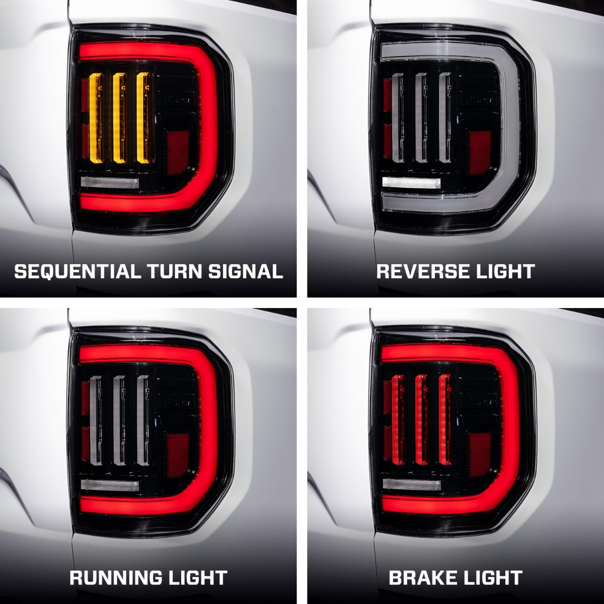 2022-2024 Ford Maverick LED Tail Lights Red (pair) - Apollo Off-Road