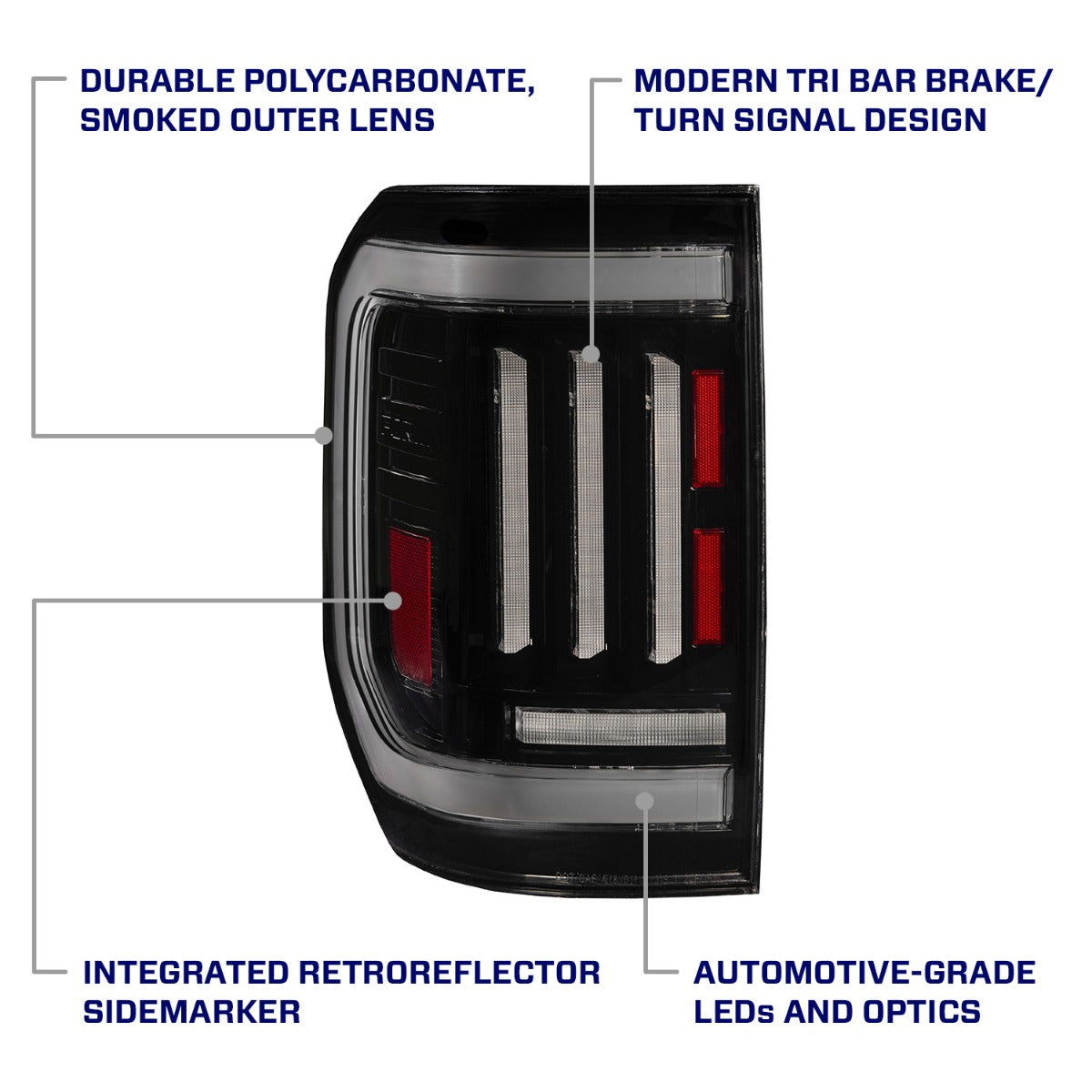 2022-2024 Ford Maverick LED Tail Lights Smoked (pair) - Apollo Off-Road