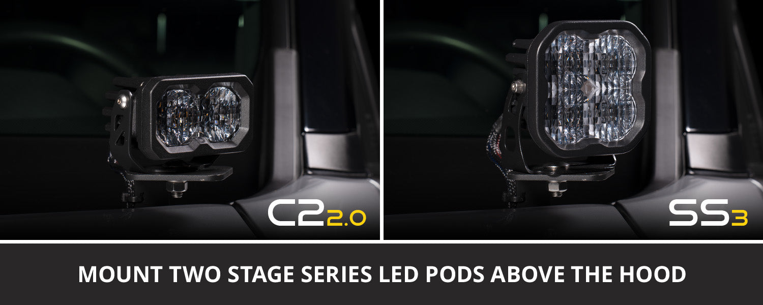 Diode Dynamics SS3 LED Ditch Light Kit for 2014-2019 Silverado/Sierra Pro Yellow Combo