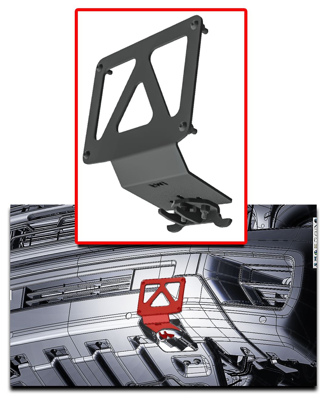 Foutz Motorsports Front Tow Hook License Plate Mount 2025-2027 Ford Expedition
