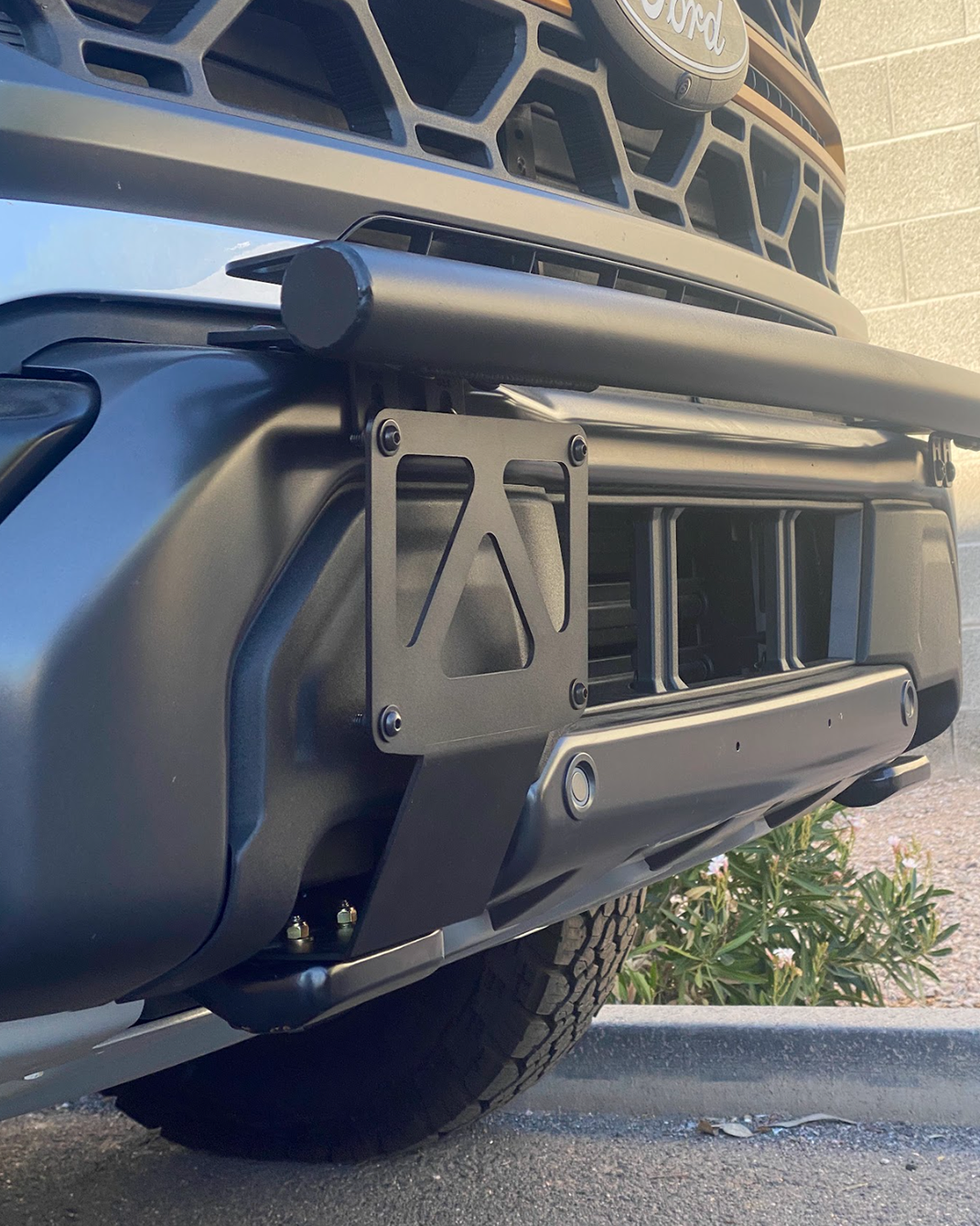 Foutz Motorsports Front Tow Hook License Plate Mount 2025 Ford F-150 Tremor