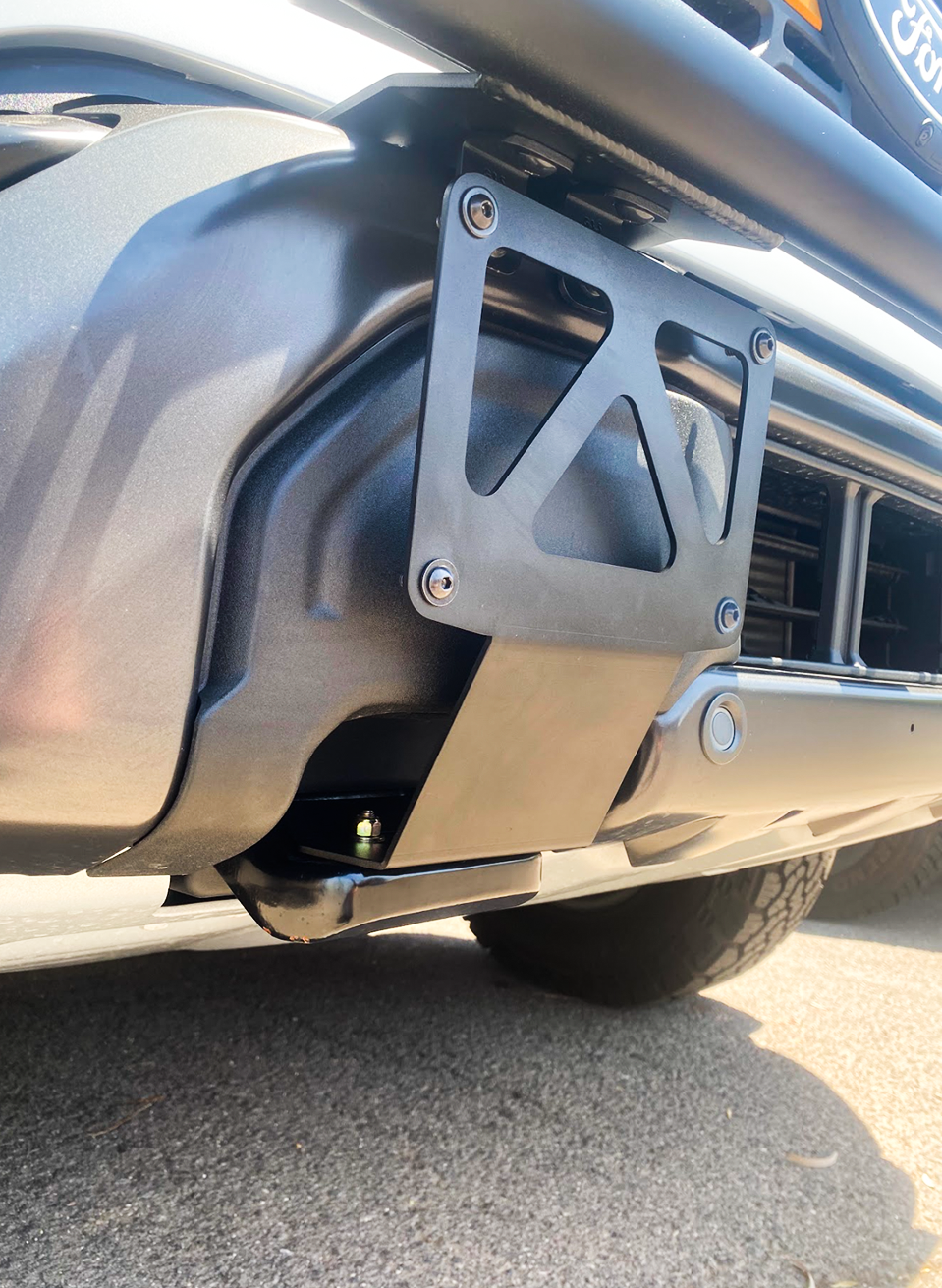 Foutz Motorsports Front Tow Hook License Plate Mount 2025 Ford F-150 Tremor