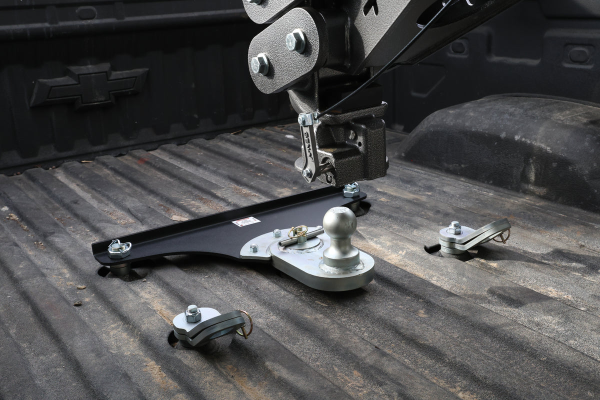 GEN-Y Hitch GoosePuck 5" offset ball-puck mount for Ford 2017 to current 25K Towing (With STD Ball Assy and 101177)
