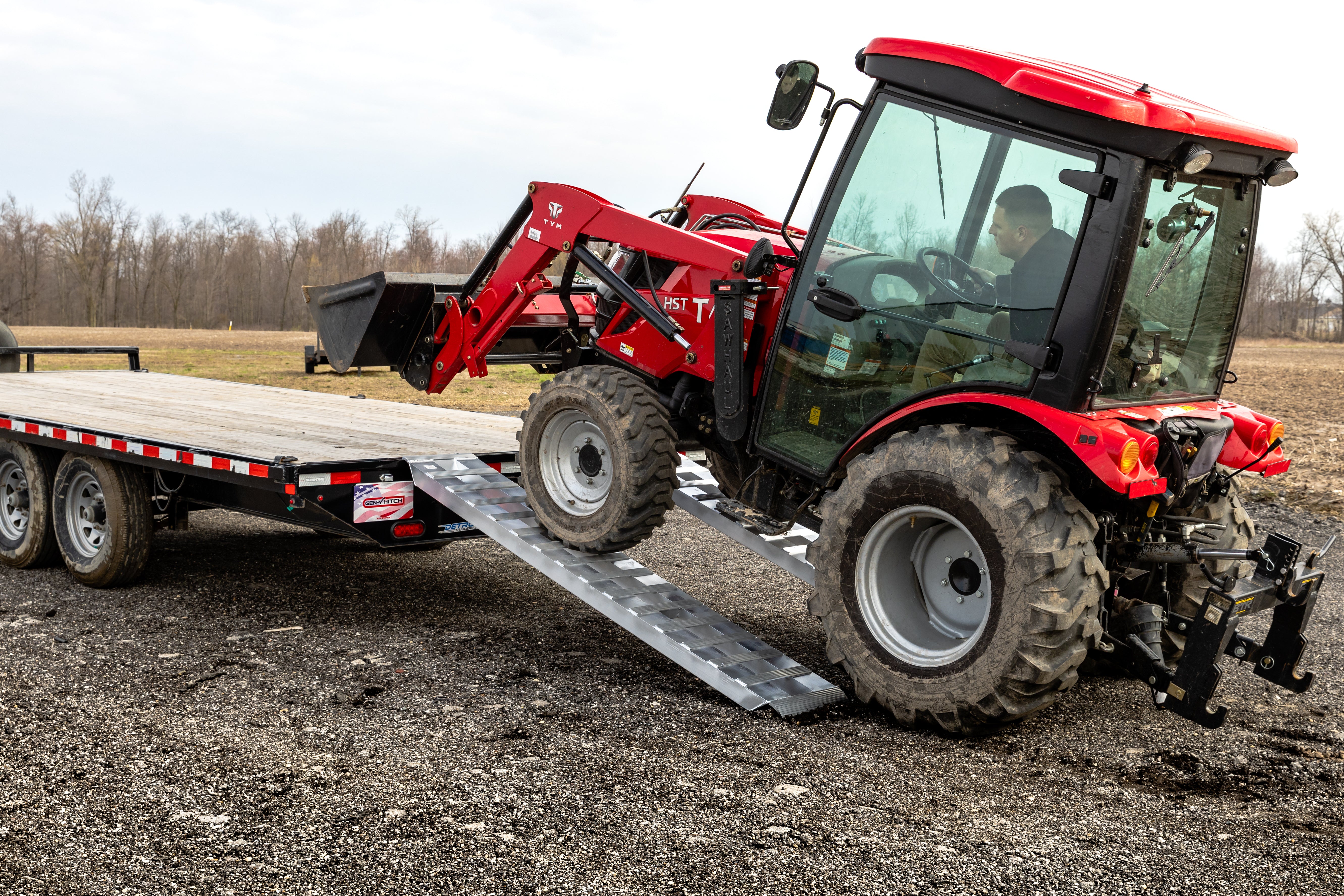 GEN-Y Hitch Single Heavy Duty 10 foot Aluminum Loading Ramp 15" x 120" 5K Capacity