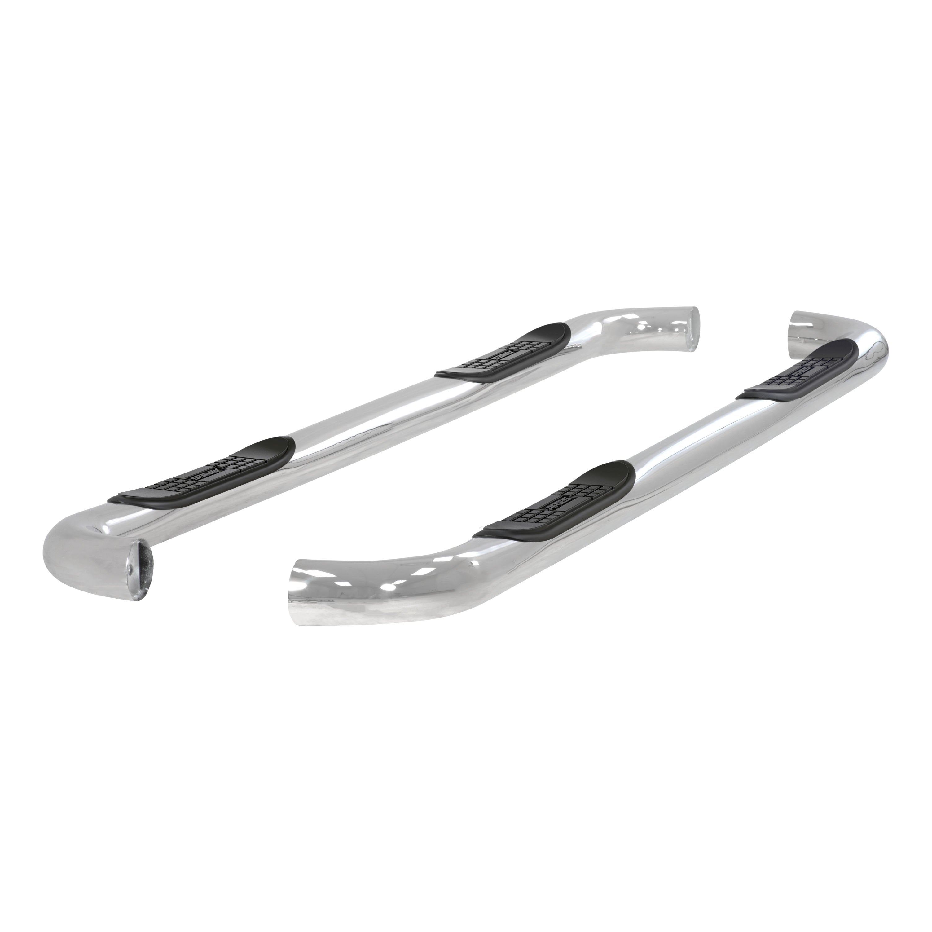 ARIES 3" Round Polished Stainless Side Bars, 1999-2016 Ford F-250/F-350 Super Duty, 2008-2016 Ford F-450 Super Duty