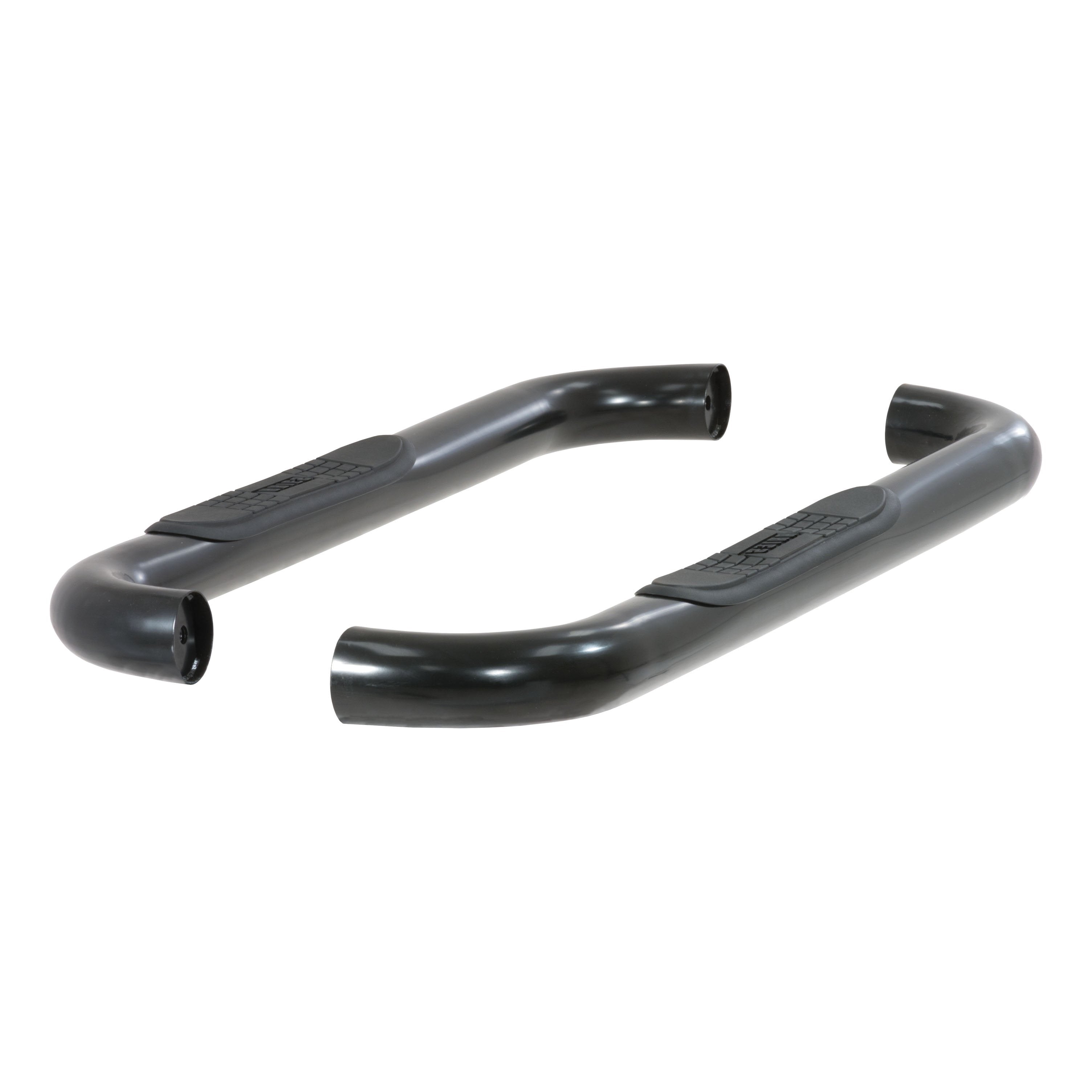 ARIES 3" Round Black Steel Side Bars, 1999-2016 Ford F-250/F-350 Super Duty
