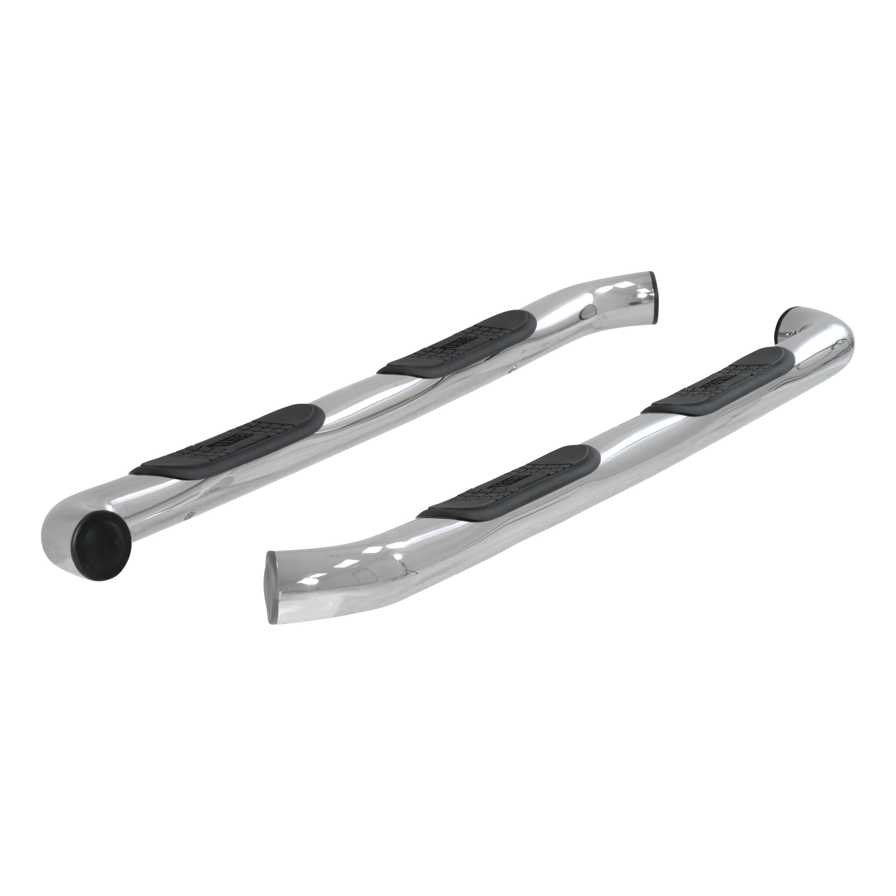 ARIES 3" Round Polished Stainless Side Bars, 2009-2014 Ford F-150