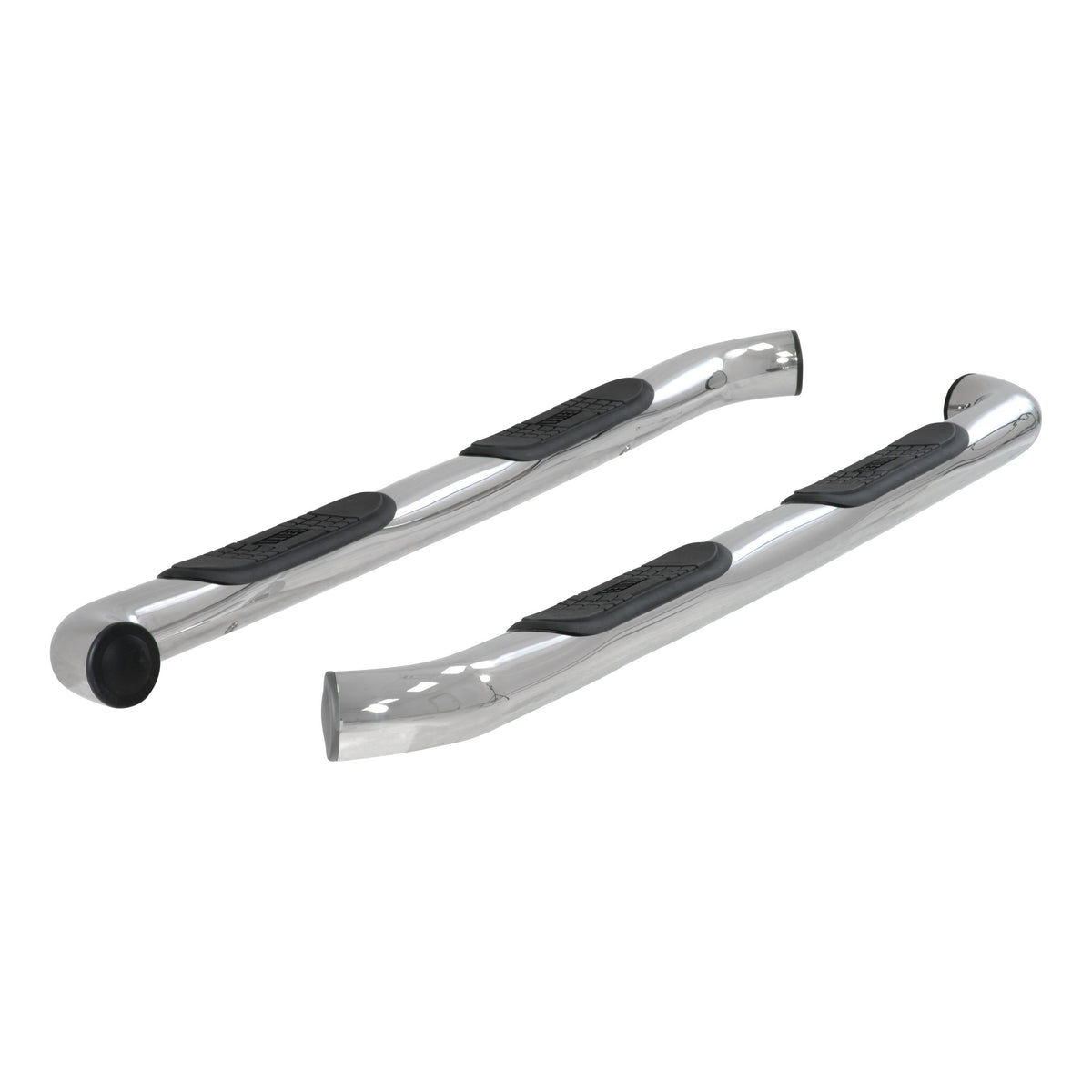 ARIES 3" Round Polished Stainless Side Bars, 2009-2014 Ford F-150