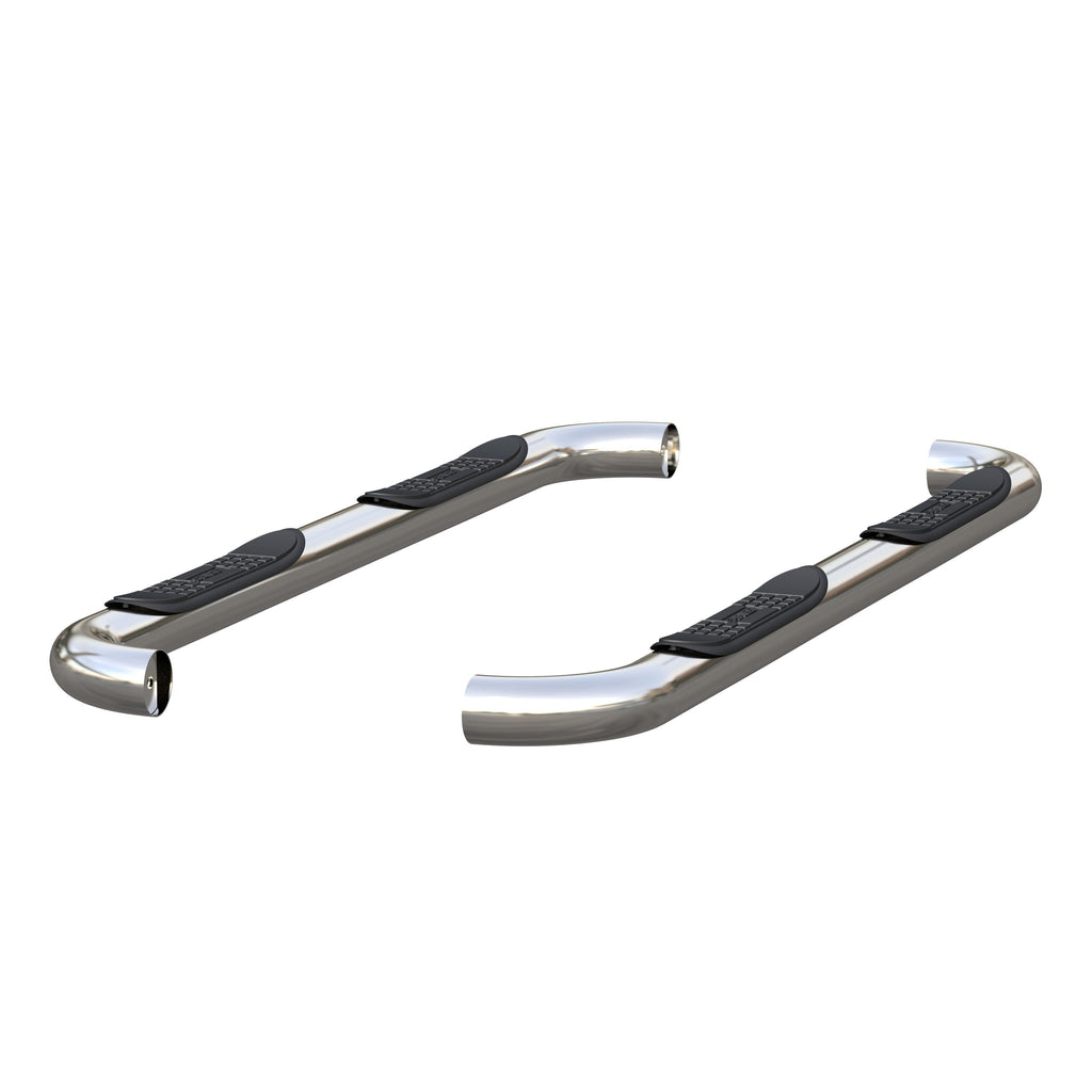 ARIES 3" Round Polished Stainless Side Bars, 1999-2016 Ford F-250/F-350 Super Duty