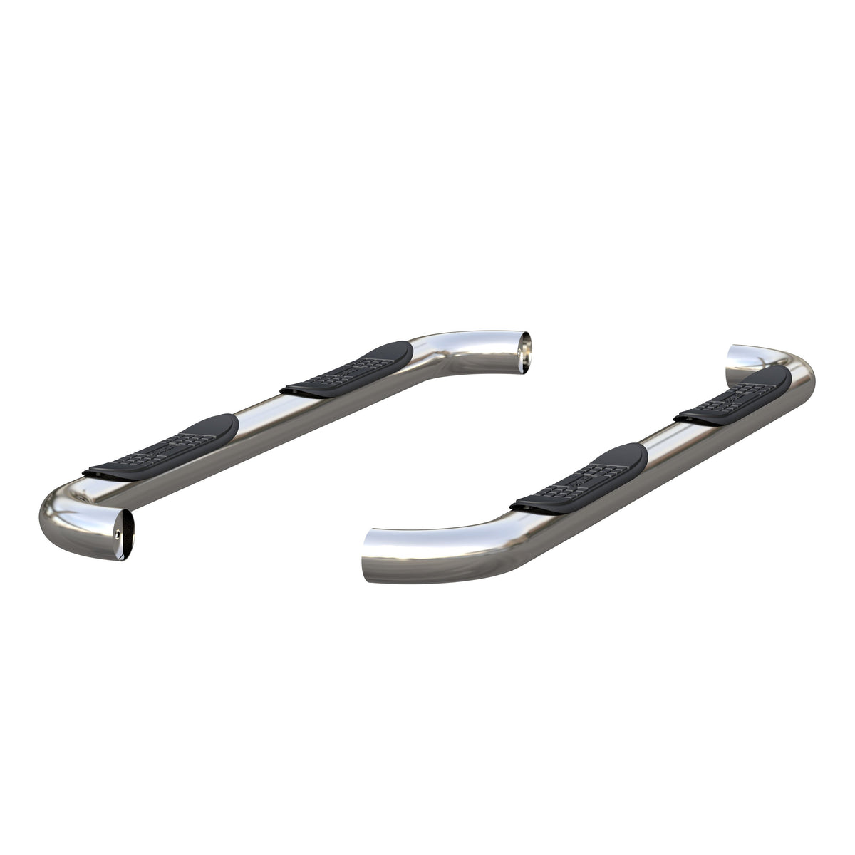 ARIES 3" Round Polished Stainless Side Bars, 1999-2016 Ford F-250/F-350 Super Duty
