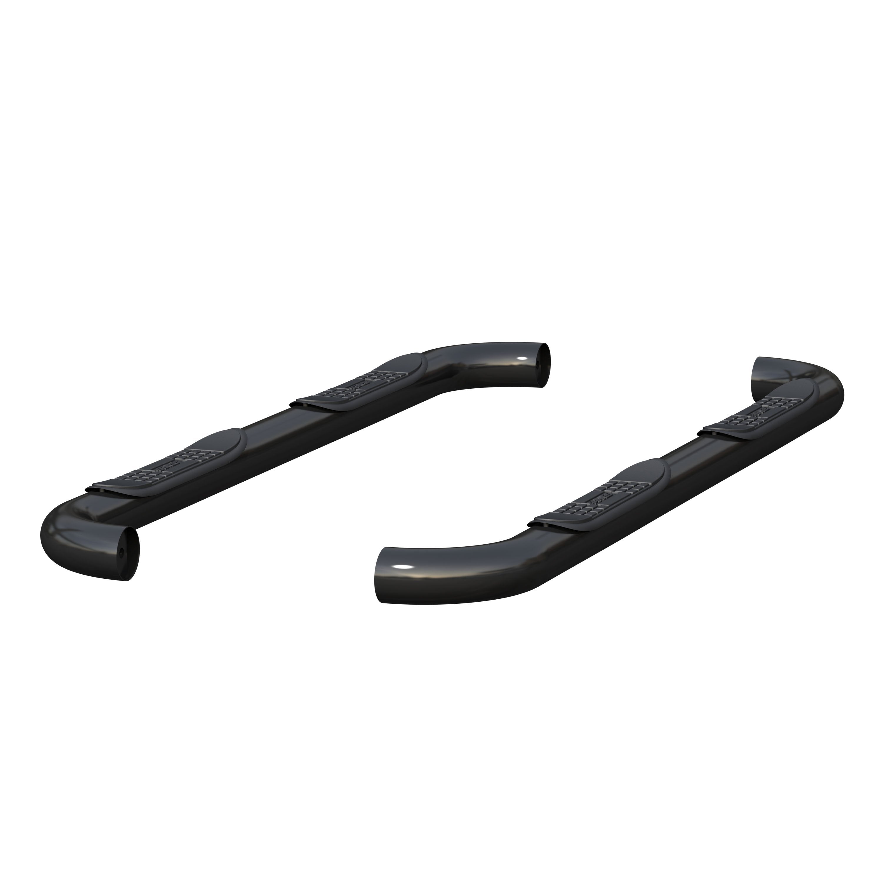 ARIES 3" Round Black Steel Side Bars, 1999-2016 Ford F-250/F-350 Super Duty