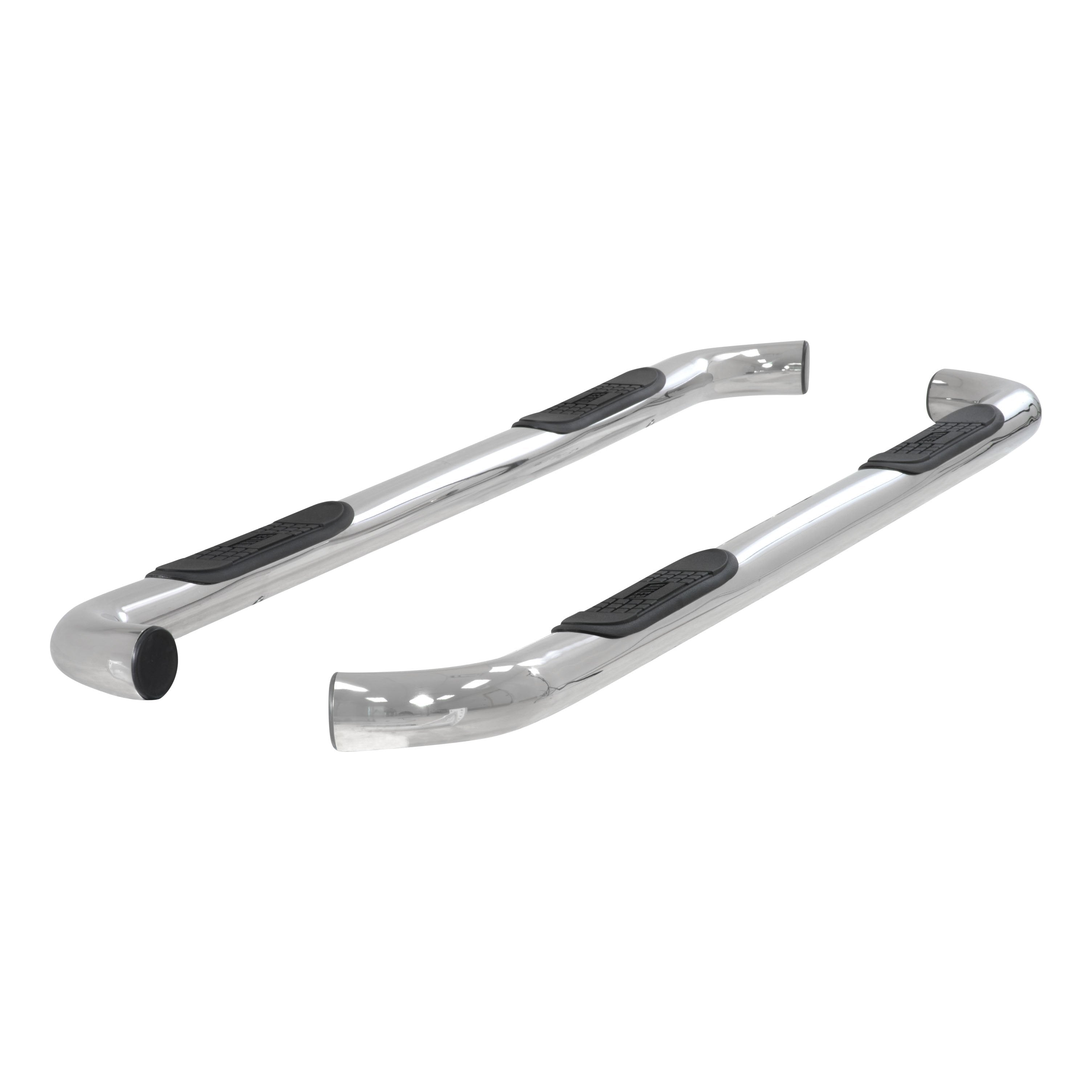 ARIES 3" Round Polished Stainless Side Bars, 2009-2014 Ford F-150