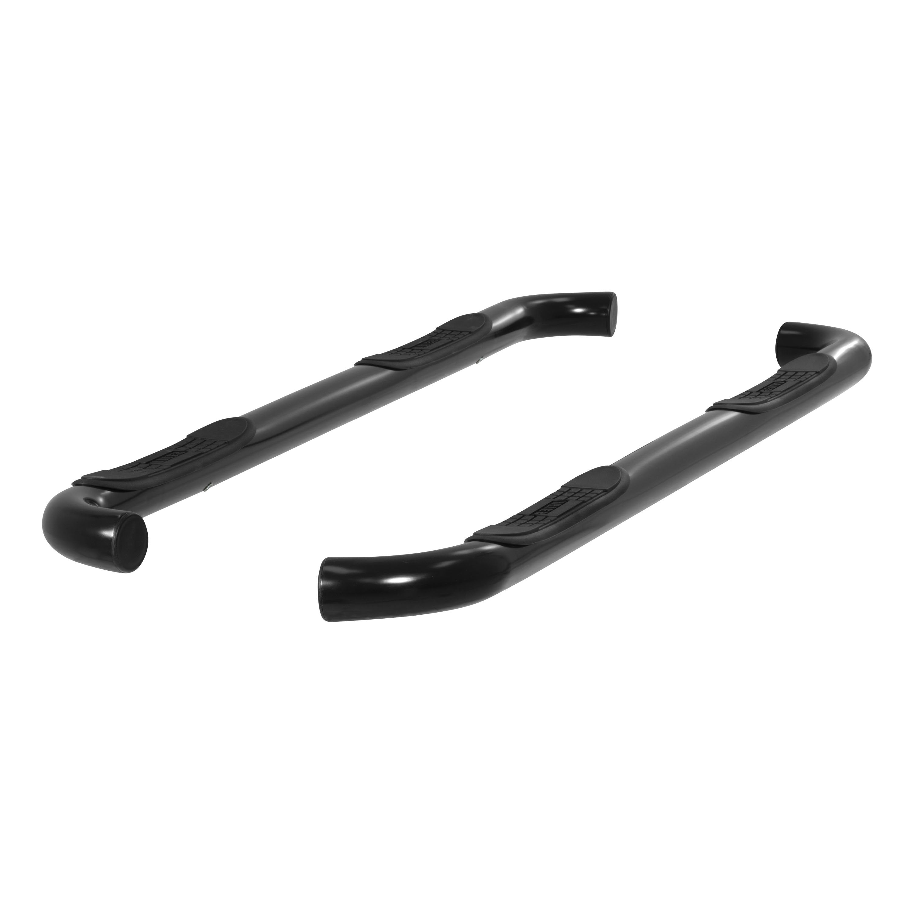 ARIES 3" Round Black Steel Side Bars, 2015-2026 Ford F-150, 2017-2026 Ford F-250/F-350/F-450/F-550 Super Duty