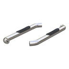 ARIES 3" Round Polished Stainless Side Bars, 2015-2026 Ford F-150, 2017-2026 Ford F-250/F-350/F-450/F-550 Super Duty