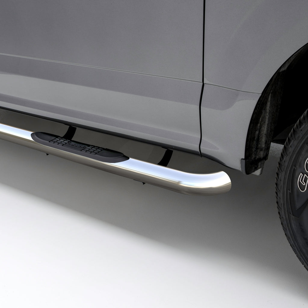 ARIES 3" Round Polished Stainless Side Bars, 2023-2026 Chevy Colorado, 2023-2026 GMC Canyon