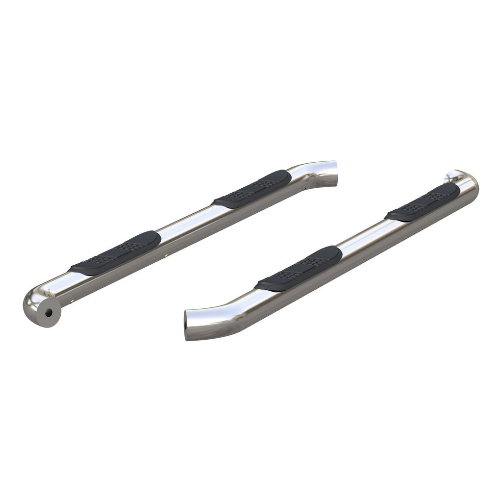 ARIES 3" Round Polished Stainless Side Bars, 2023-2026 Chevy Colorado, 2023-2026 GMC Canyon