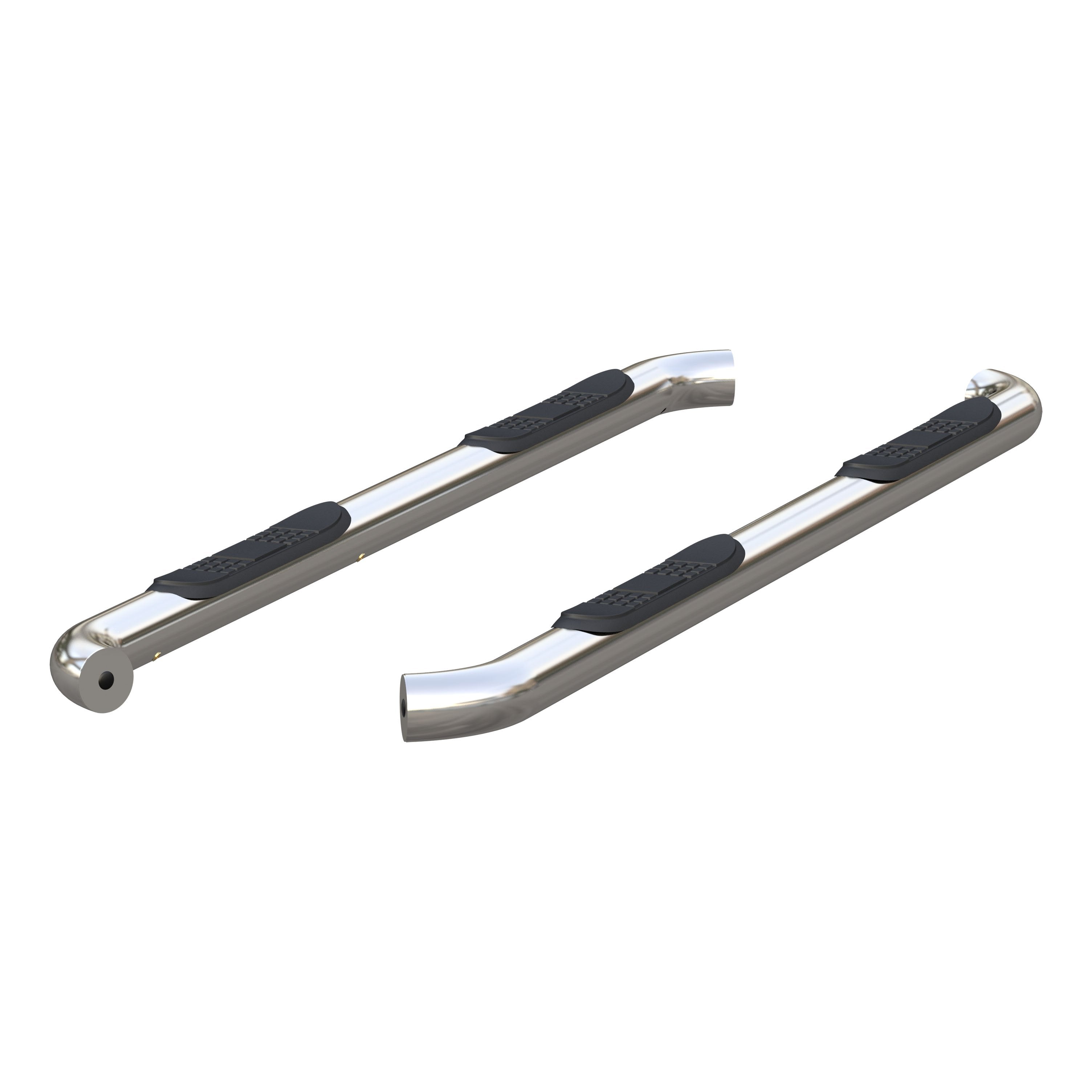 ARIES 3" Round Polished Stainless Side Bars, 2023-2026 Chevy Colorado, 2023-2026 GMC Canyon