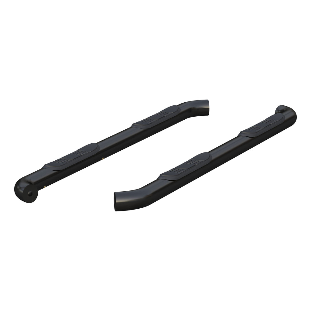 ARIES 3" Round Black Steel Side Bars, 2023-2026 Chevy Colorado, 2023-2026 GMC Canyon
