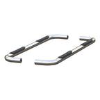 ARIES 3" Round Polished Stainless Side Bars, 2019-2026 Chevy/GMC Silverado/Sierra 1500, 2020-2026 Chevy/GMC Silverado/Sierra 2500HD/3500HD