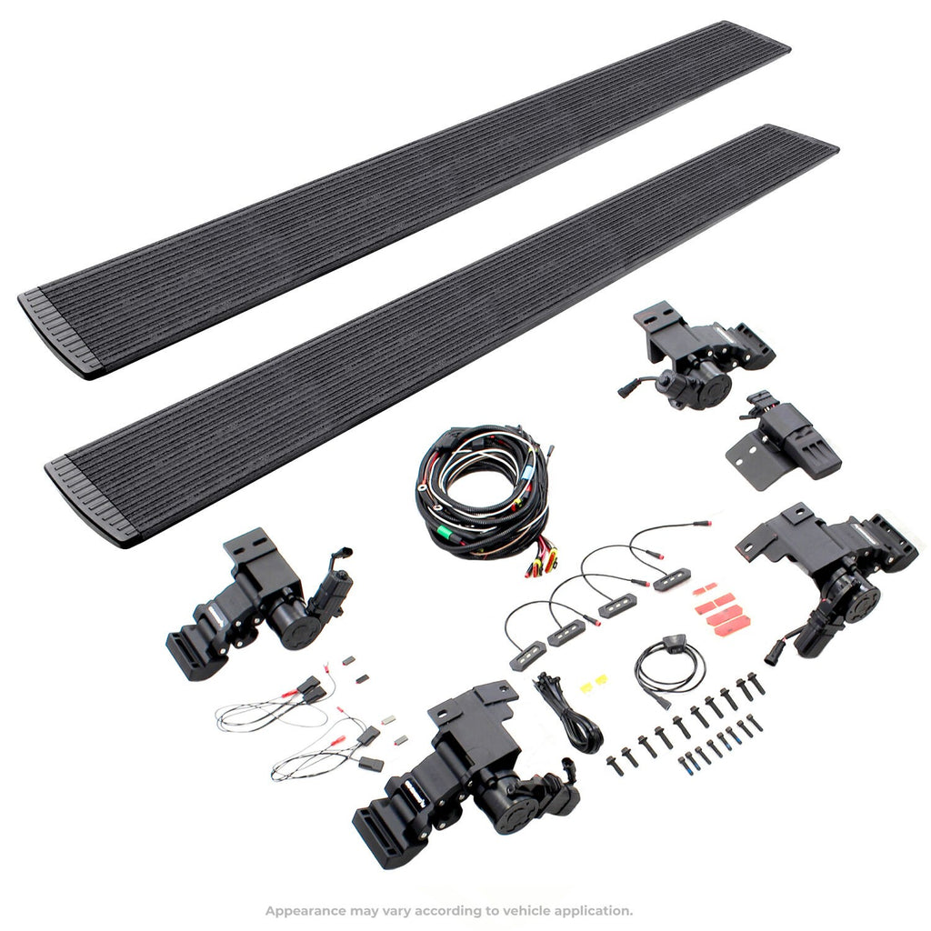 RealTruck VoltStep Electric Running Board 80 Inch Kit Protective Bedliner Coating 2019-2026 Ram 1500 Quad Cab Go Rhino