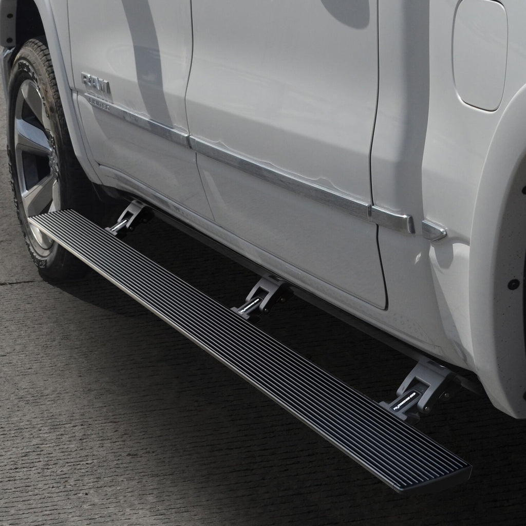 RealTruck VoltStep Electric Running Board 80 Inch Kit Protective Bedliner Coating 2019-2026 Ram 1500 Quad Cab Go Rhino